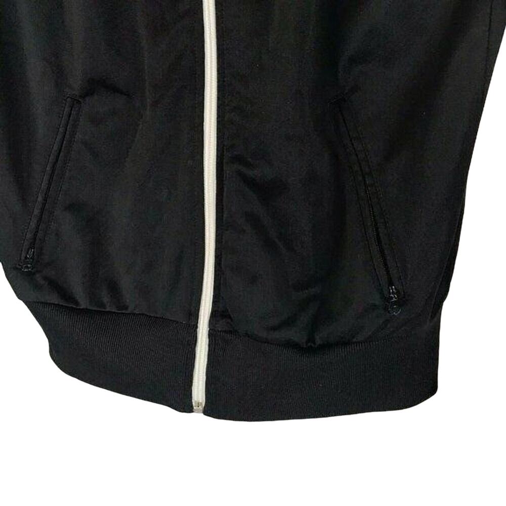 Forever 21 Track Jogging Jacket Front Zip Kiss Me Emblem Sz Small Black Vintage - Picture 6 of 8